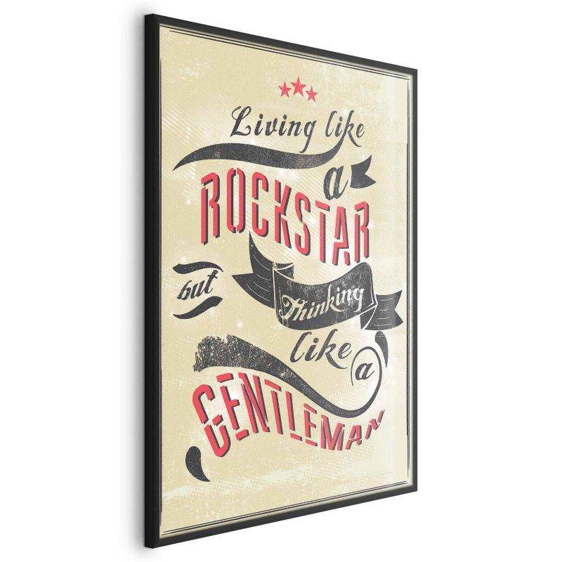 Plakat Artgeist Rockstar 60x90 cm z ramą czarną 1 szt