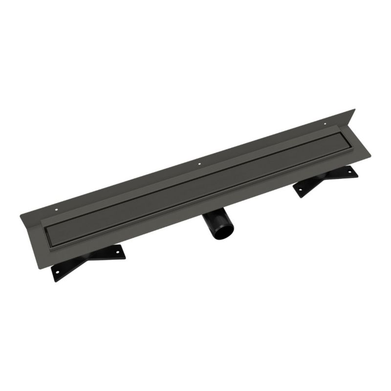 Odpływ liniowy przyścienny Vogi Premium SL X ruszt Duo pod płytkę 90 cm grafitowy PVD 1 szt.