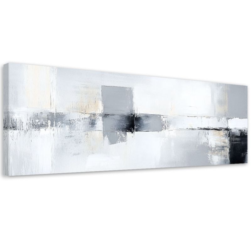 Obraz na płótnie Feeby Szara Nowoczesna Industrialna Abstrakcja 150x50cm 1szt