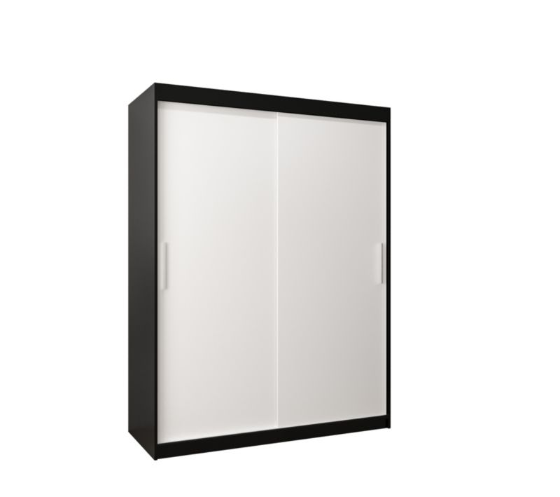 Szafa przesuwna Garderoba Abiks Tokyo 150 czarny + biały 1 szt.