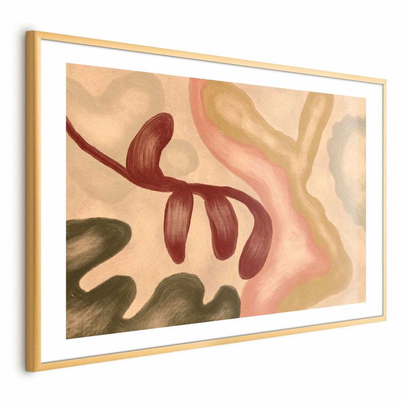 Plakat Artgeist Kolorowe kształty 30x21 cm z ramą złotą 1 szt