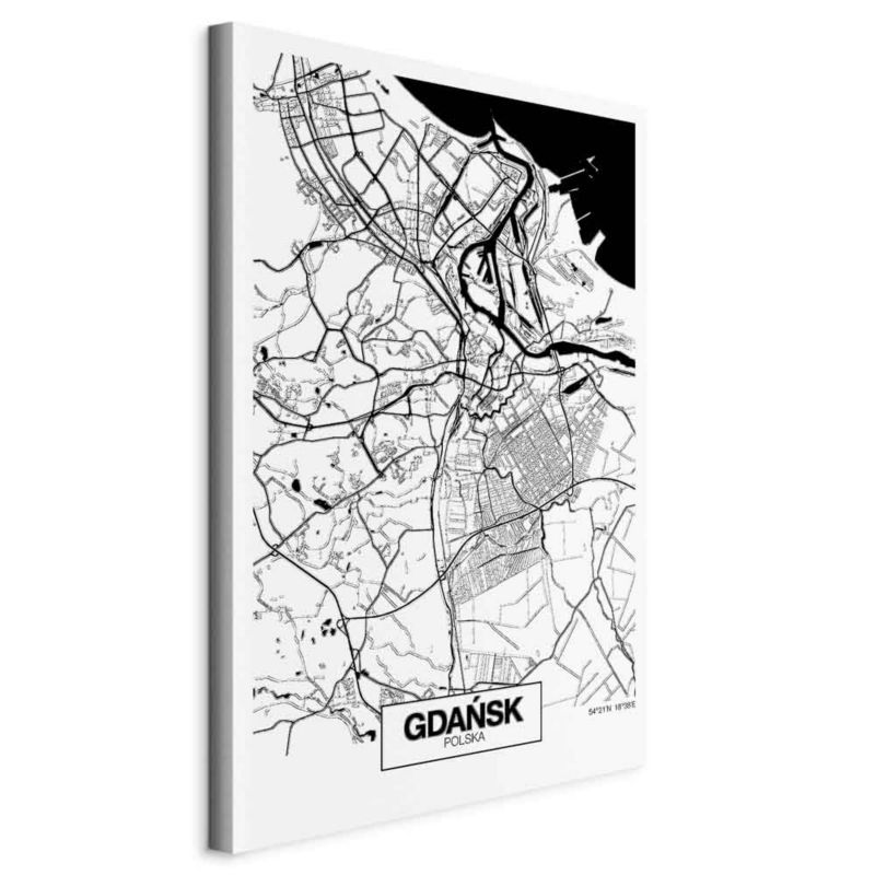 Obraz Artgeist Gdańsk 80 x 120 cm płótno włoskie 1 szt