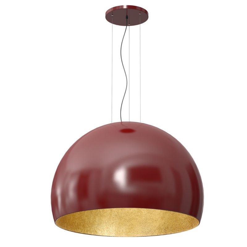 Lampa wisząca Luminex Compo burgundowo-złota wym: 160 x 100 x 100 cm 1xE27 x 15W 1 szt.