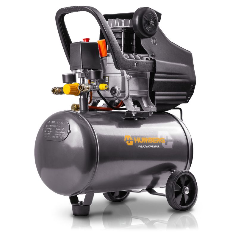 Kompresor sprężarka Humberg HM-254 samochodowy olejowy 24l solidny 8bar 8w1 zestaw 1szt.