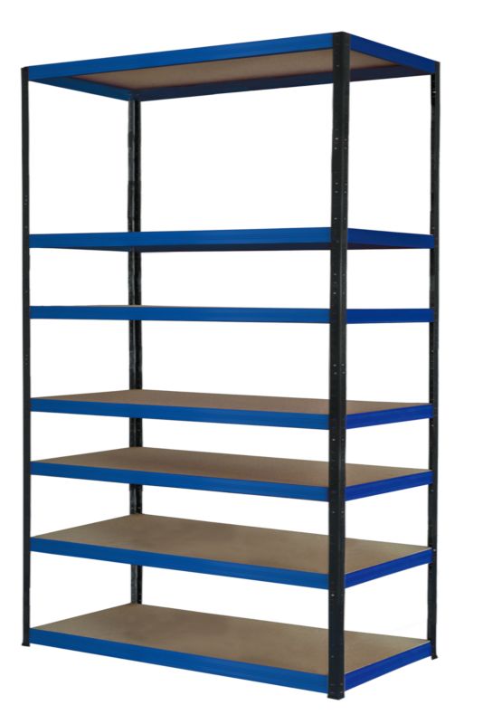 Regał metalowy MODO24 magazynowy grafitowo-niebieski helios 270x180x50cm 7 półek po 275 kg 1 szt.
