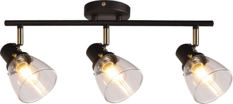 Lampa sufitowa wisząca Kaja Vintage złoto-czarna wym: 17 x 59 x 15 cm 3xE14 x 25W 1 szt.