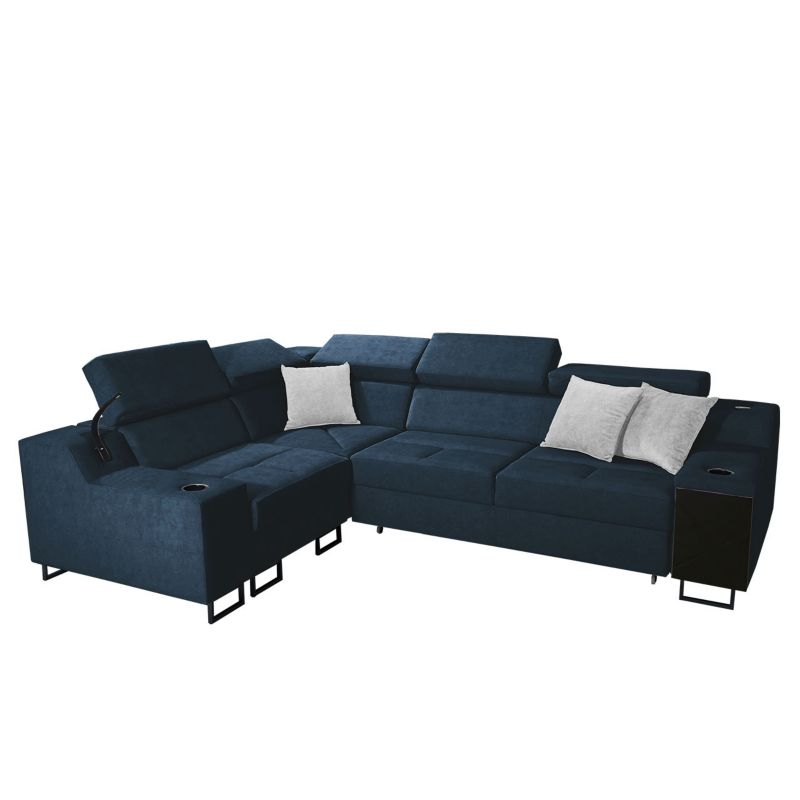 Narożnik z barkiem MIRJAN 24 Alicante II lewy szafirowy + platynowy 1 szt.