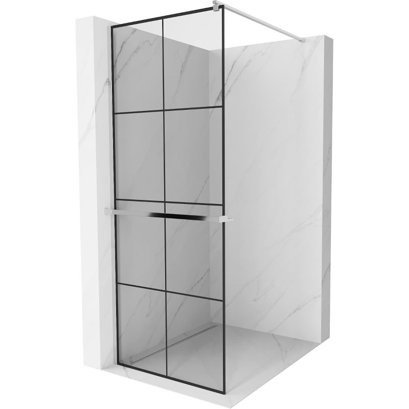 Ścianka prysznicowa Mexen Kioto+ czarny wzór 80x200 cm 800-080-121-01-77 1 szt.