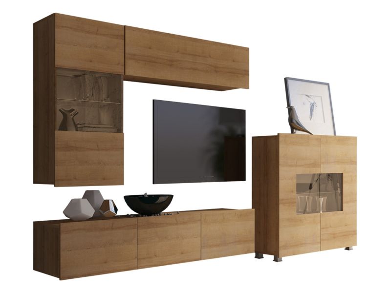 Meblościanka MIRJAN 24 Calabrini III dąb złoty 1 kpl.