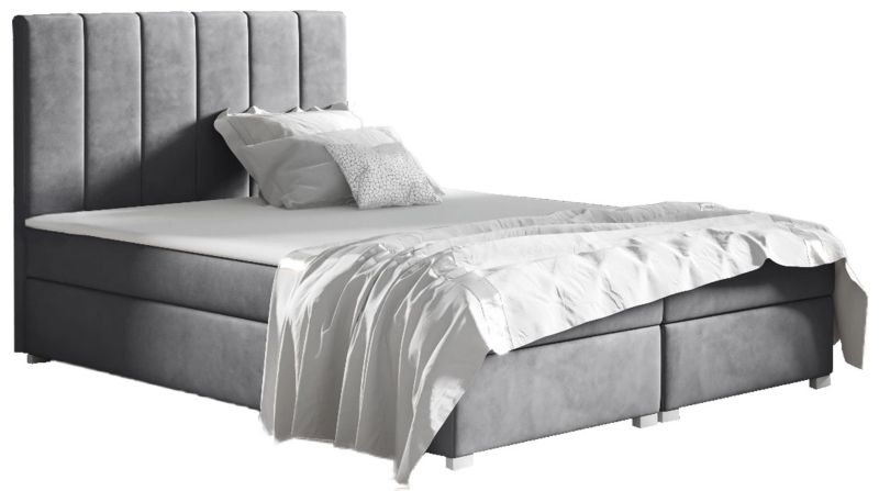 Łóżko kontynentalne 160x200 z pojemnikiem Bonni Brandi Szare 1 szt.