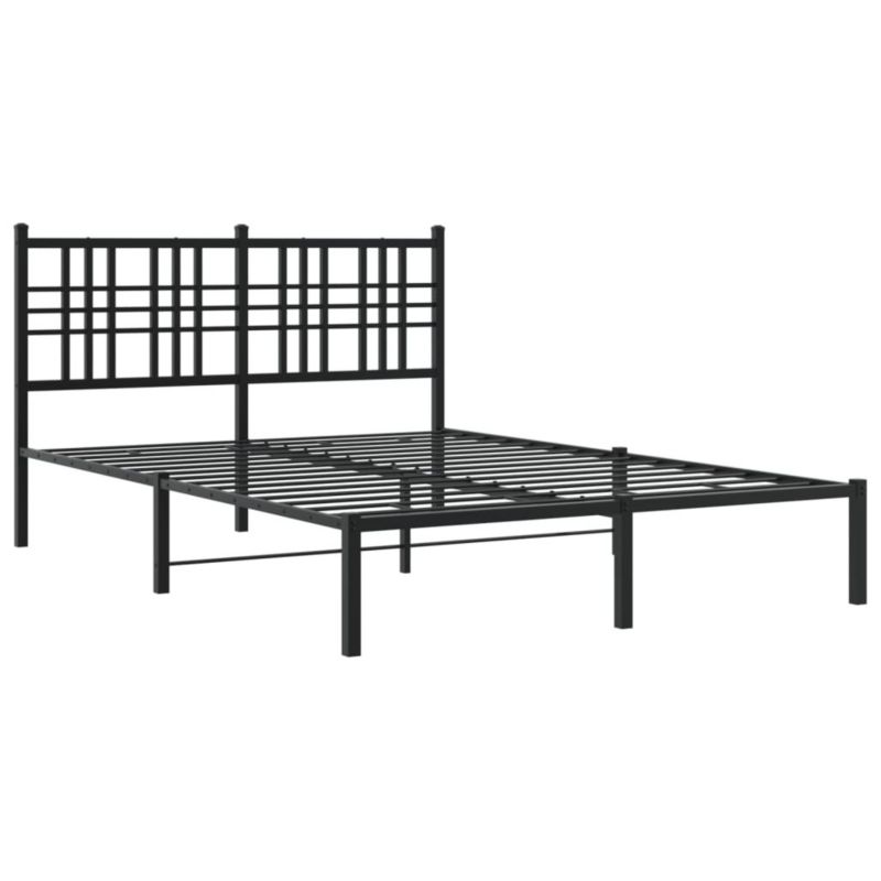 Łóżko metalowe WaszeMeble 140x190 cm czarna WM-376324 1 szt.