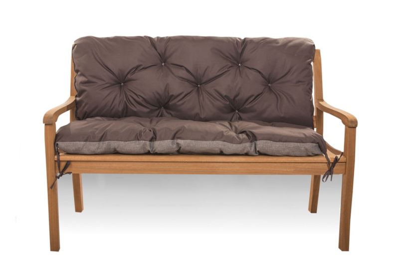 Poduszka na ławkę 3 os, Setgarden, 140x50x50 cm, Brązowa poduszka ogrdowa na huśtawkę lub ławkę, 1szt