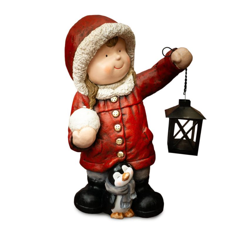 Figurka dekoracyjna dziewczynka z latarnią, Solis Decor by Aleksandra Sobota, 38 cm, 1 szt.