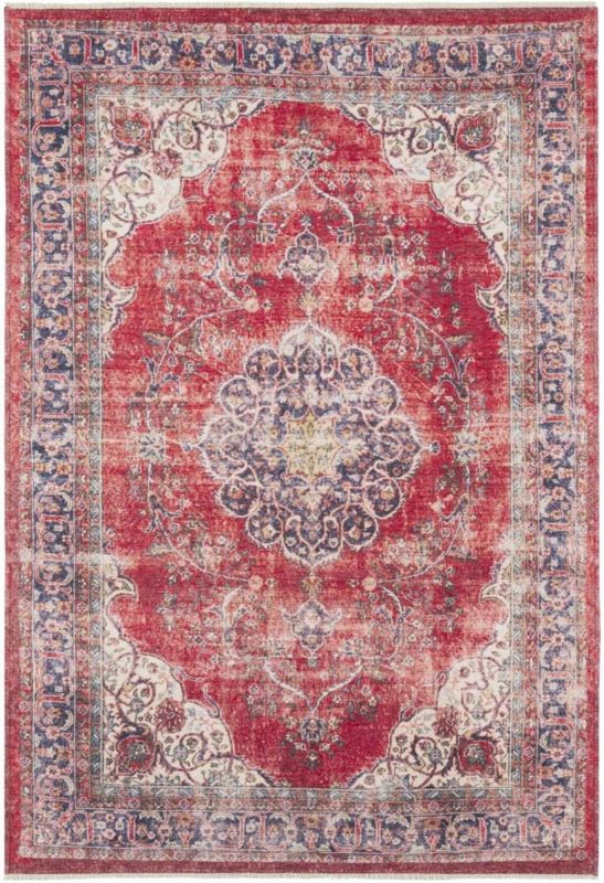 Dywan Nouristan orientalny do salonu 160x230cm, czerwono kremowy płaskotkany 1 szt.