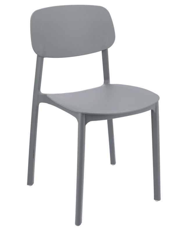 Krzesło ogrodowe JUMI wygodne plastikowe 80 cm szare 1 szt.