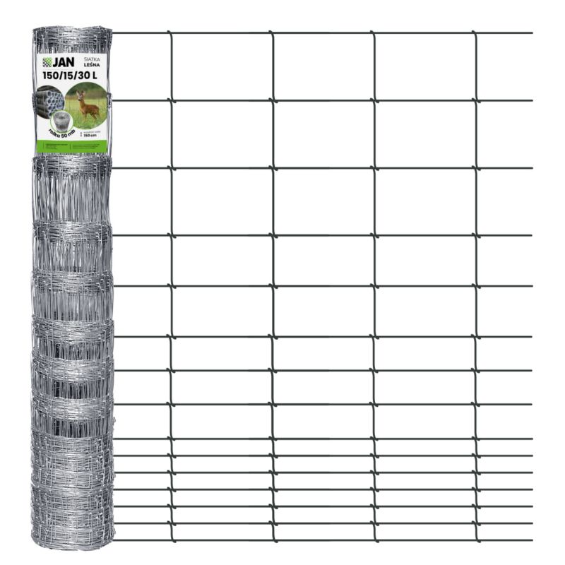 Siatka leśna ogrodzeniowa Z.P.H. JAN 150/15/30 l 50m na kury zające sarny 1 szt.