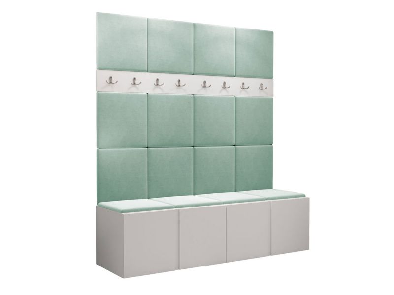 Garderoba MIRJAN 24 Orion V biały + miętowy 1 kpl.