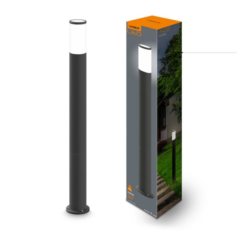 Lampa ogrodowa stojąca Videx Ar090 czarno-biała 1 x GU10 x IP54 wym: 60 x 6 x 8 cm - 1 szt.