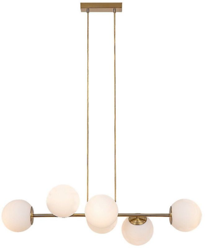 Lampa wisząca Rabalux Kiara złota 6xE27 35W, 90x91cm, metal IP20 1 szt.