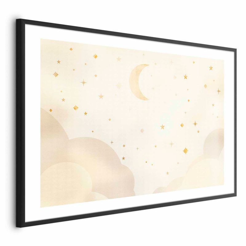 Plakat Artgeist Rozgwieżdżona noc 60x40 cm z ramą czarną 1 szt
