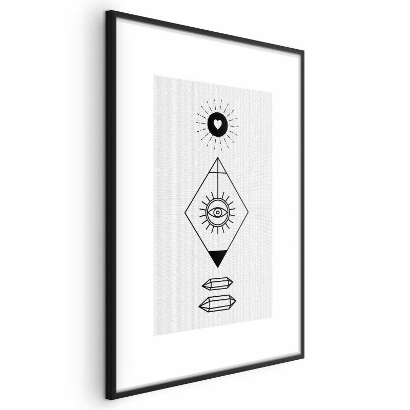 Plakat Artgeist Symbole 60x90 cm z ramą czarną 1 szt