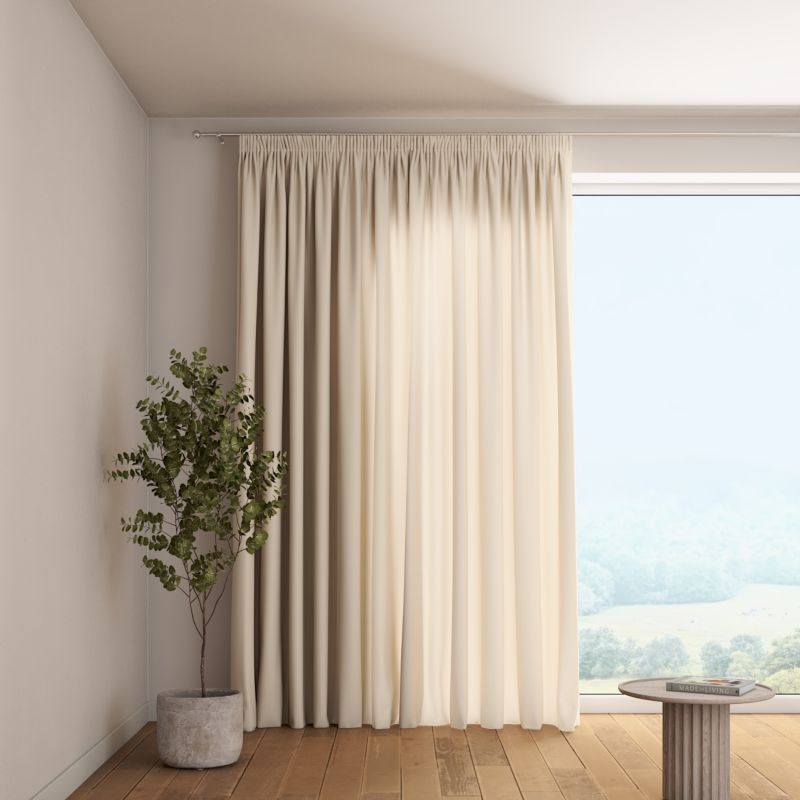 Zasłona na taśmie marszczącej 1 szt. 130 x 260 cm Dekoria naturalny len 1 szt.