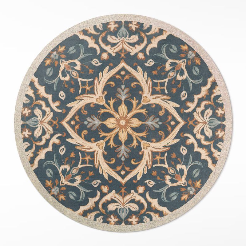 Dywan Okrągły Wewnętrzny Wallfluent fi50 cm Roślinna dekoracja 1 szt.