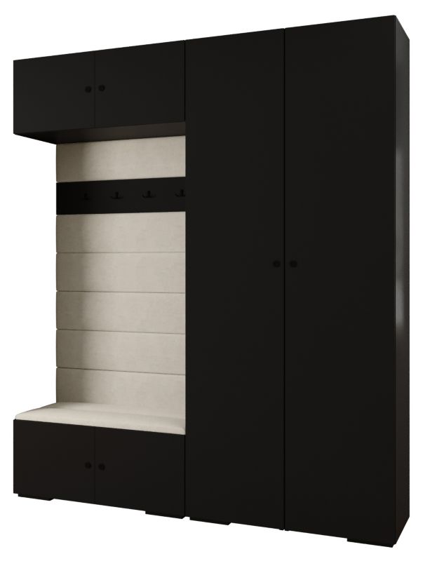 Garderoba do przedpokoju Abiks INOVA 2 Z18 czarny+czarny+manila02 1 szt.