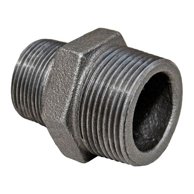 Nypel redukcyjny stalowy ErE 1" x 3/4" czarny