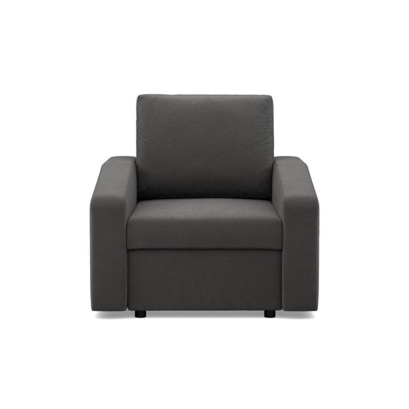 Fotel wypoczynkowy, BLOM, Mikrofaza, 83x92x85 cm, szary