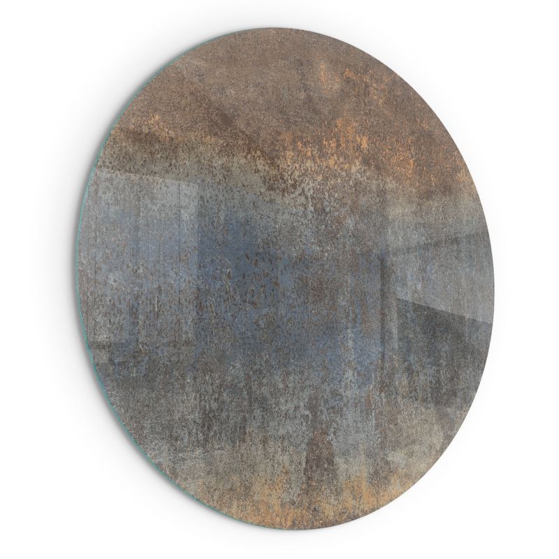 Szklana Podkładka Pod Kominek Okrąg Wallfluent Fi50 cm Teksturowany wzór abstrakcyjny 1 szt.