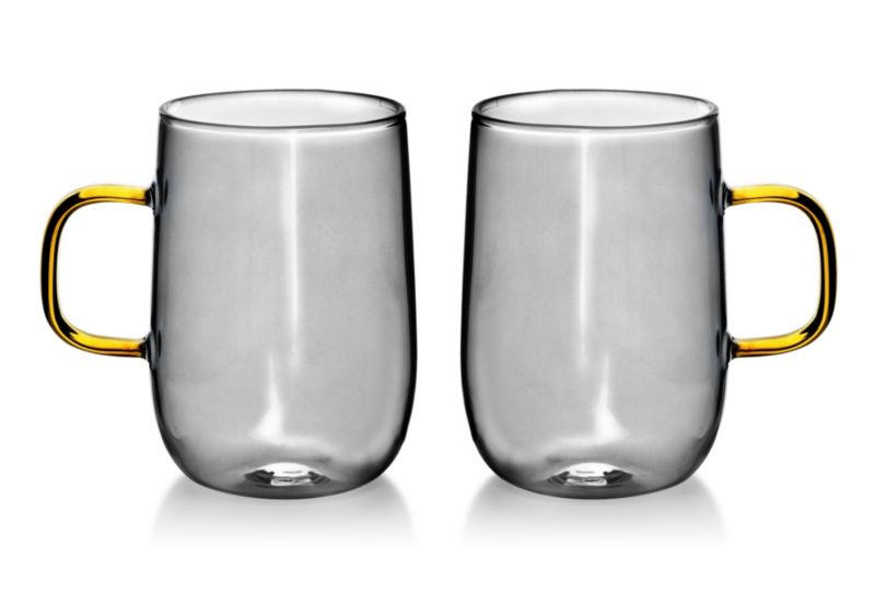 Kubek termiczny stalowy PETER Komplet PETER 10,5x7,2x11 cm szary 2 szt.