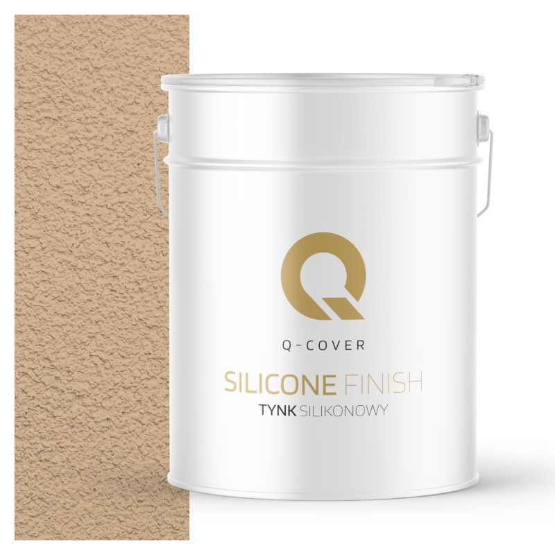 Tynk Silikonowy Elewacyjny Baranek 1.5mm Q-Cover Beżowy F445 15KG