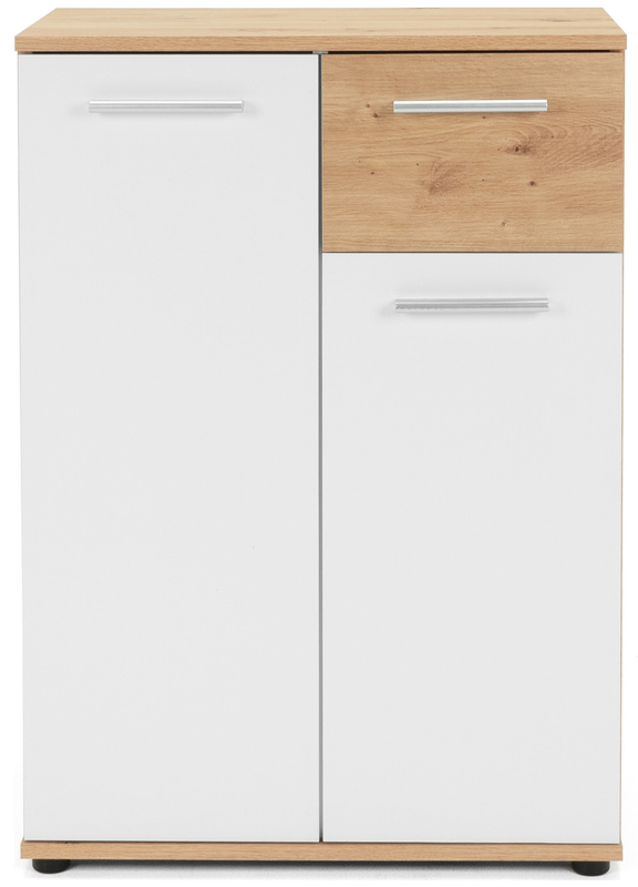 Mała komoda z szufladą i półkami dąb artisan 60 cm JOVITA