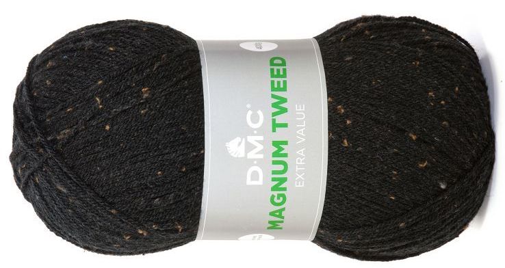 włóczka MAGNUM TWEED DMC kol. 748 / czarny 400gr