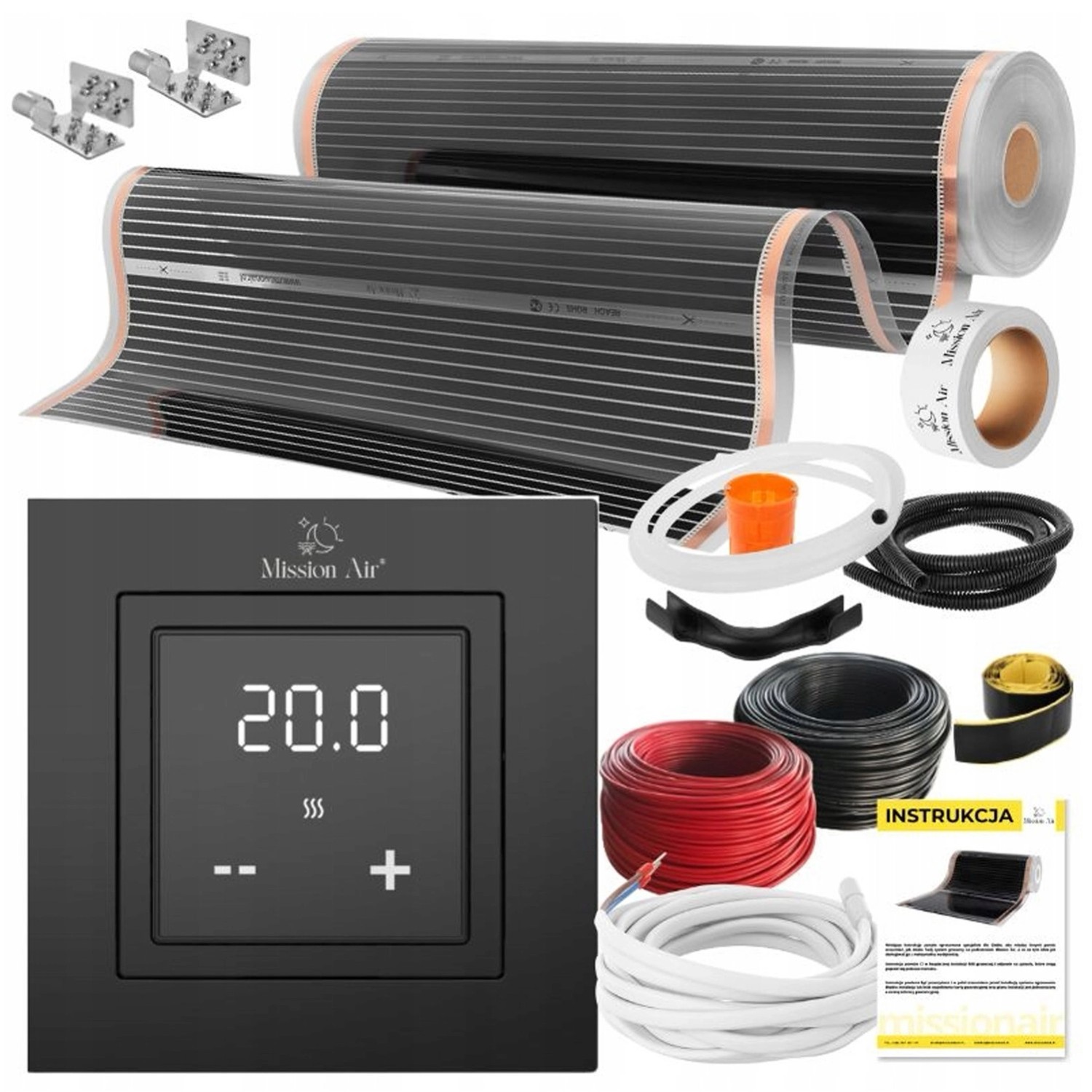 Mission Air Zestaw na podczerwień Silver 100 +Aries Black 16m2