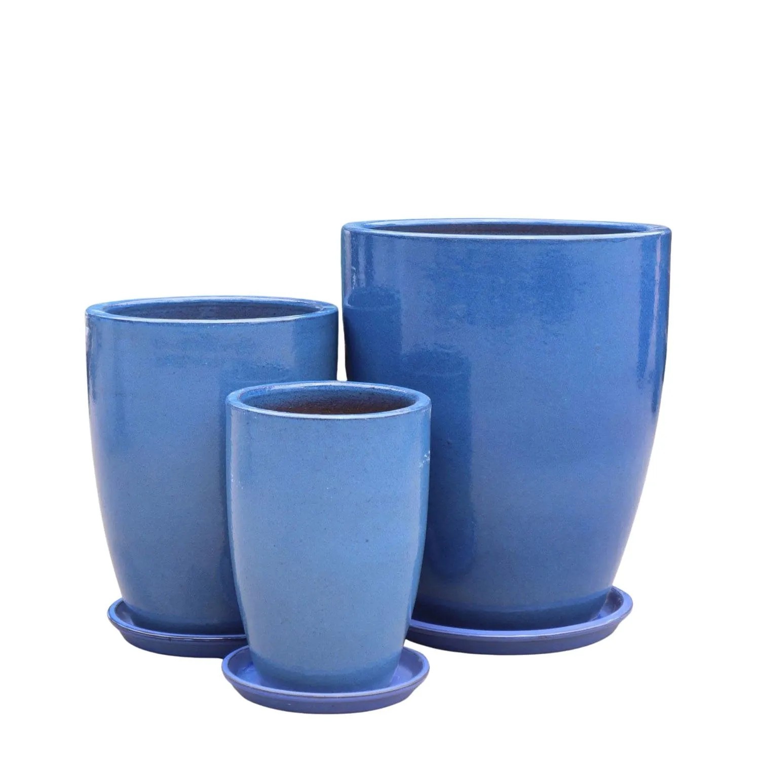 Donice Toledo Jade Blue z podstawką komplet 3 szt.