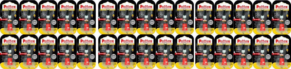 30x Klej błyskawiczny uniwersalny Pattex S.O.S. Super Klej, w tubce, 3g