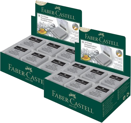36x Gumka artystyczna Faber Castell, chlebowa, szary
