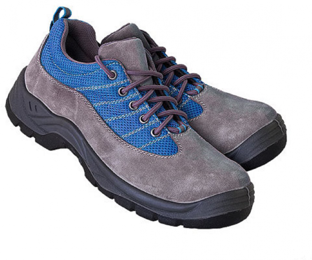 Półbuty robocze Reis Xreis BRX, skóra bydlęca welurowa, rozmiar 40, szaro-niebieski