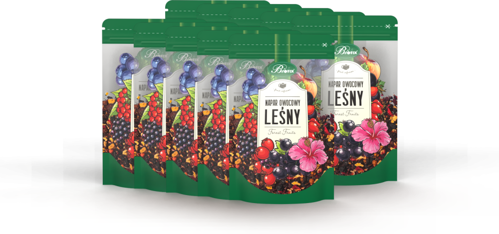 10x Herbata owocowa z suszu BiFix, owoce leśne, 100g
