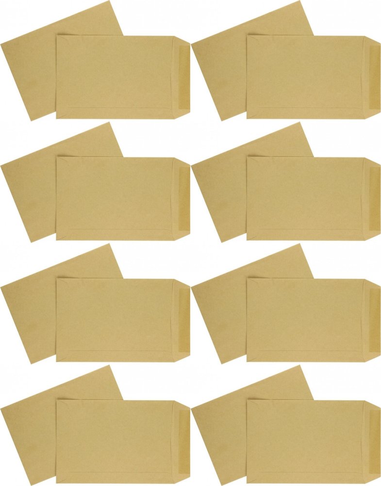 8x Koperta NC, C5, klejona na mokro NK, 50 sztuk, brązowy