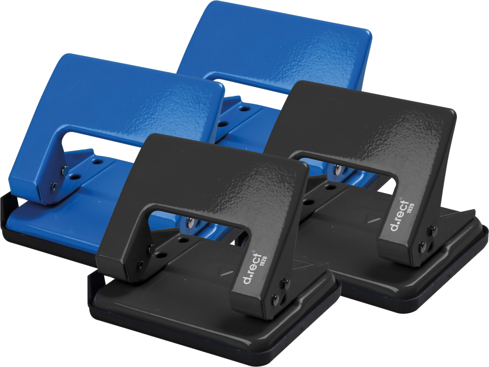 4x Dziurkacz D.Rect 1020, do 20 kartek, mix kolorów