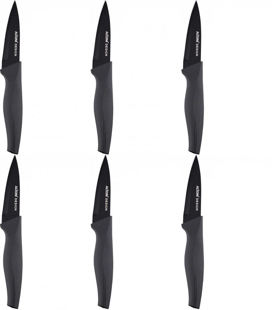 6x Nóż kuchenny Altom Design, 19.5cm, czarny
