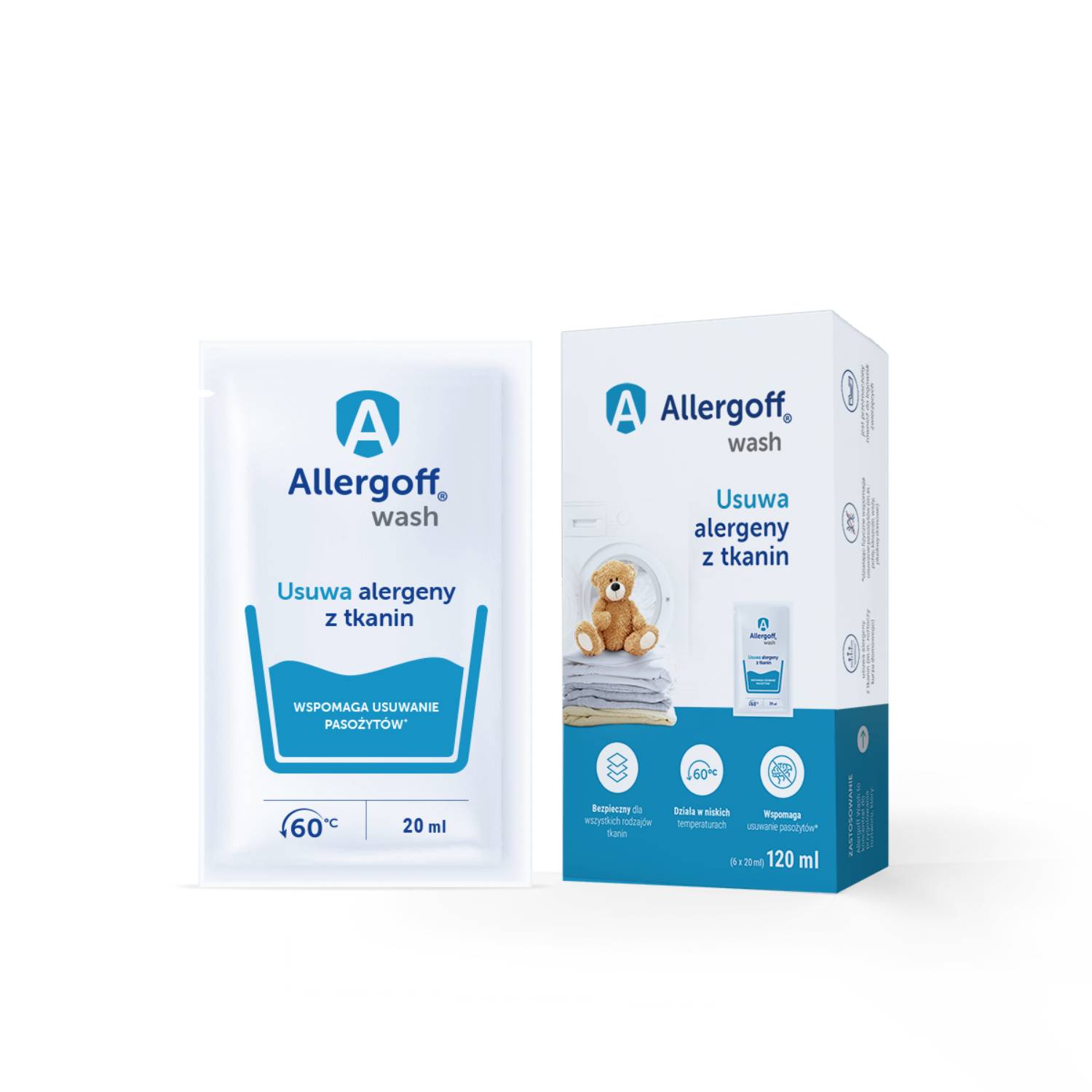 Allergoff wash - neutralizator alergenów kurzu domowego, 6 x 20 ml