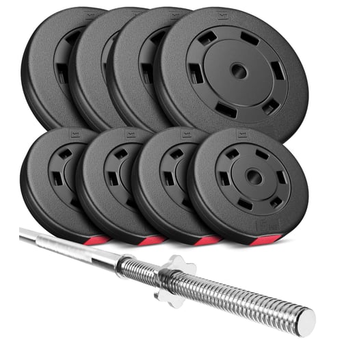 Kunststoff Hantelset 69 kg mit Langhantel