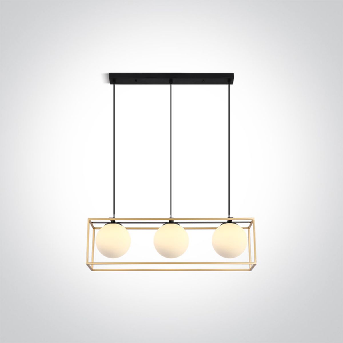 One Light Alla Z lampa wisząca 3x8W mosiądz 63174C/BS