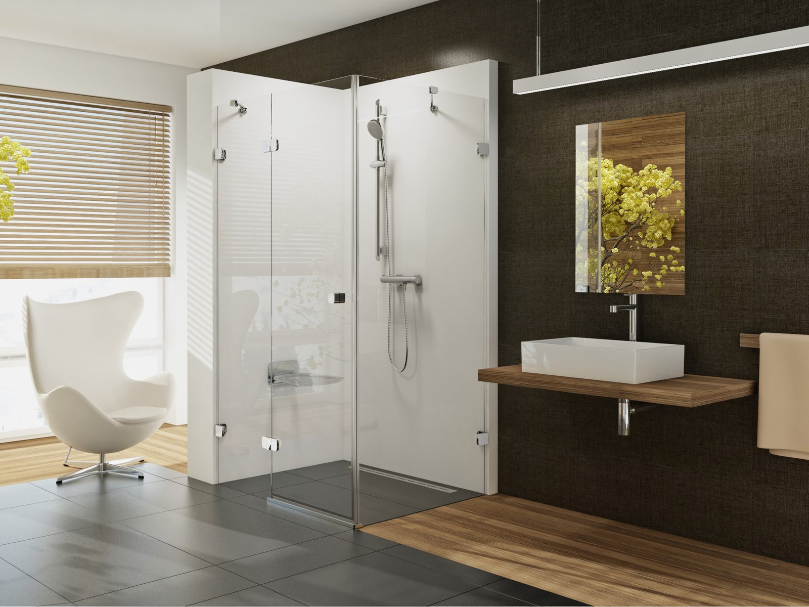 Ravak Brillant BSDPS-90/90 L kabina prysznicowa 90x90 cm kwadratowa lewa chrom/szkło przezroczyste 0UL77A00Z1