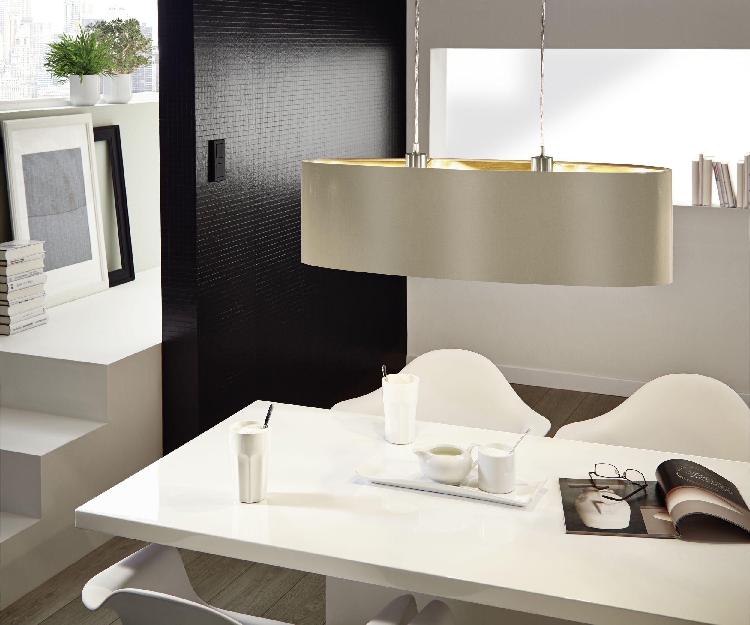 Eglo Maserlo lampa wisząca 2x60W popielaty/złoty/nikiel satynowy 31613 - Wysyłka w 24h