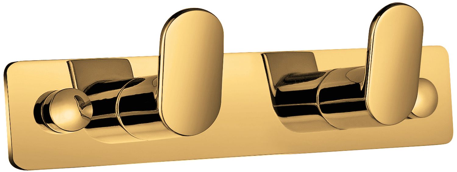 Stella wieszak na ręcznik 2-hakowy złoty połysk 18.052-G